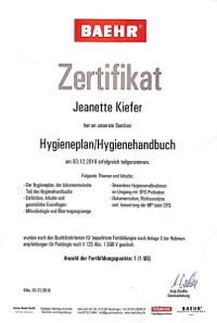 BAEHR GmbH - Seminar Hygieneplan-Hygienehandbuch