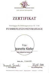 Berufsfachschule f&uuml;r Wellness-Kosmetik - Fussreflexzonenmassage